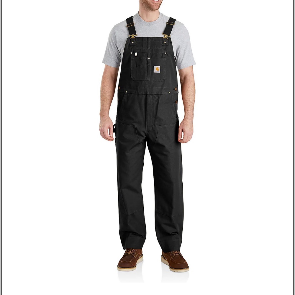 Carhartt Men's Black Bib Overalls